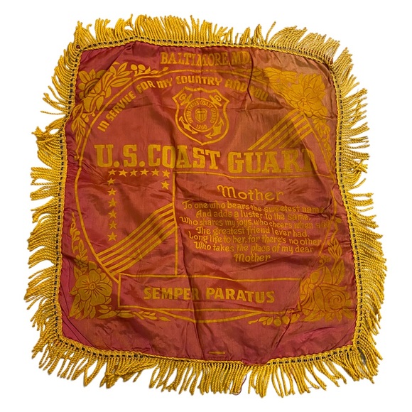 Vintage U.S. Coast Guard Baltimore Maryland Mother Pillow Case Sham - Picture 2 of 12